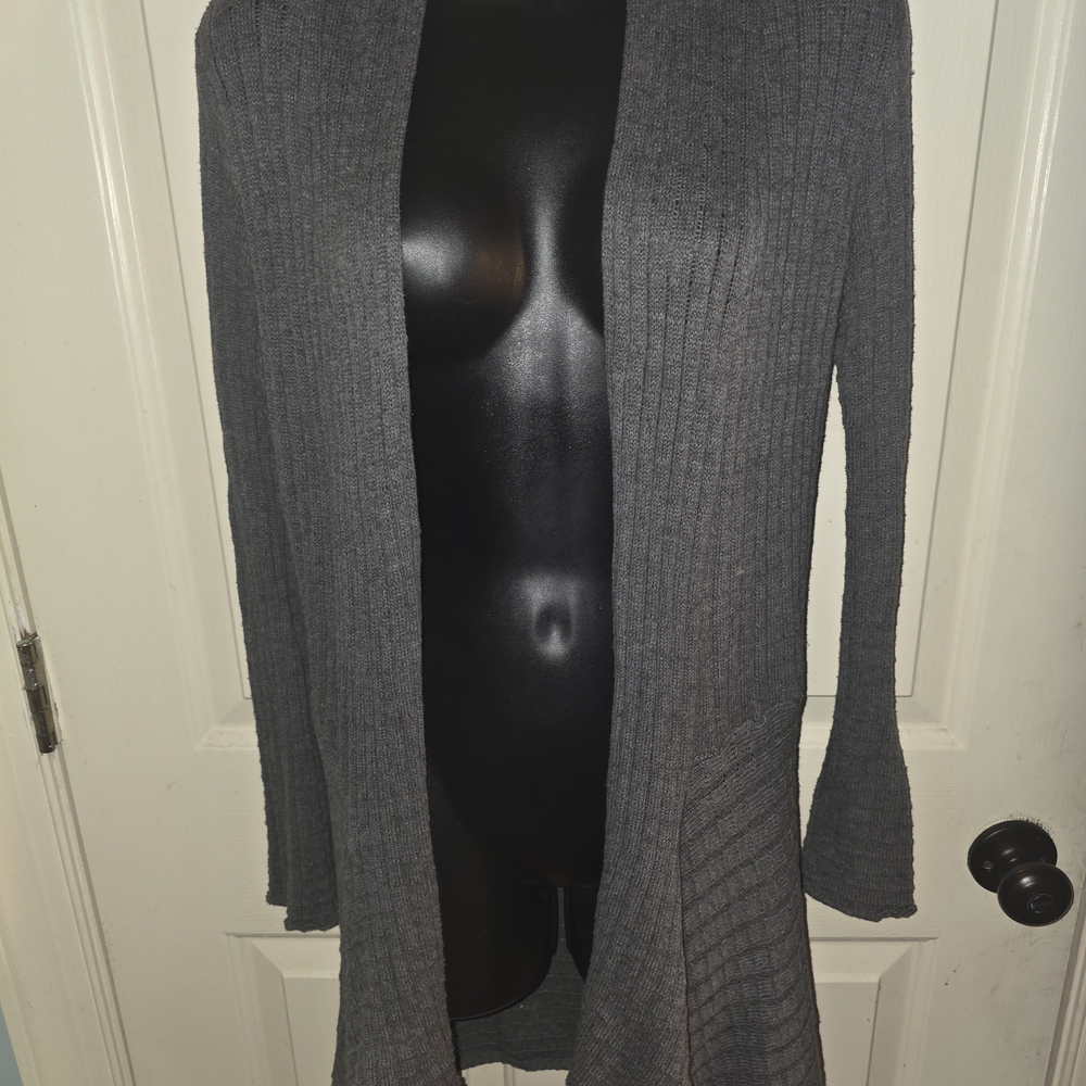 St. John's Bay Charcoal Open-Front Cardigan